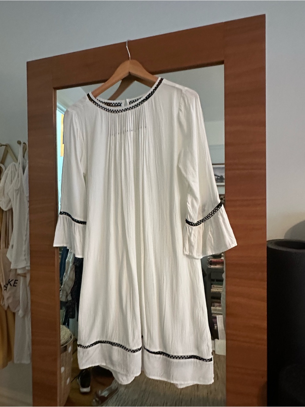 Velvet by Graham & Spencer Shift Dress with Camisole Slip Ivory S